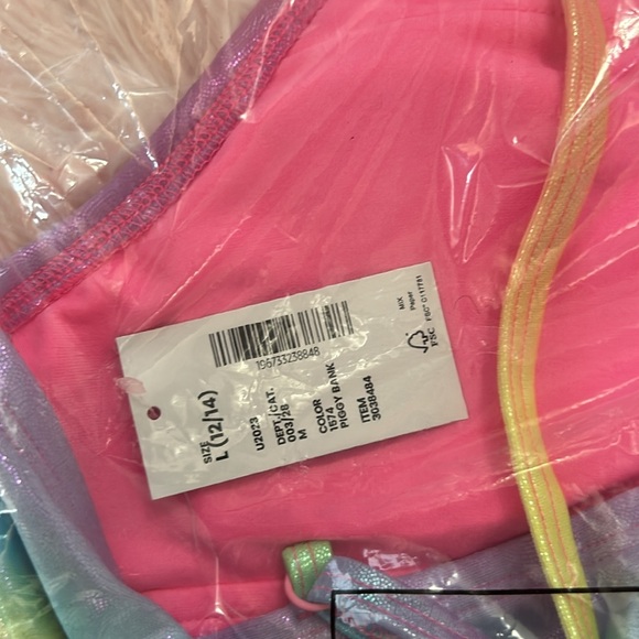 One piece rainbow girl’s bathing suit - Picture 3 of 4